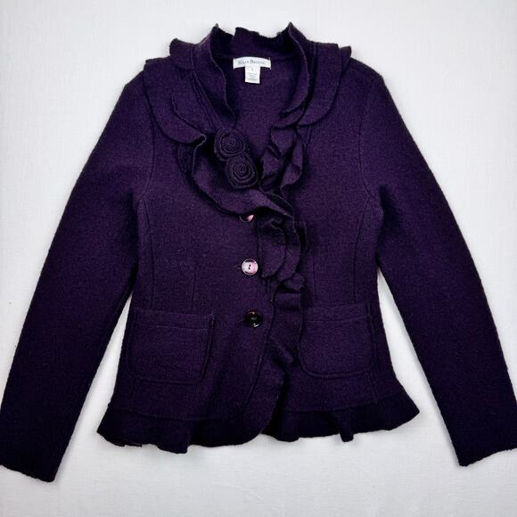 Susan Bristol 100% Wool Cardigan Size S - Picture 1 of 10